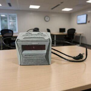 Living Solutions AM/FM Alarm Clock Radio - White - Wake Up in Style!